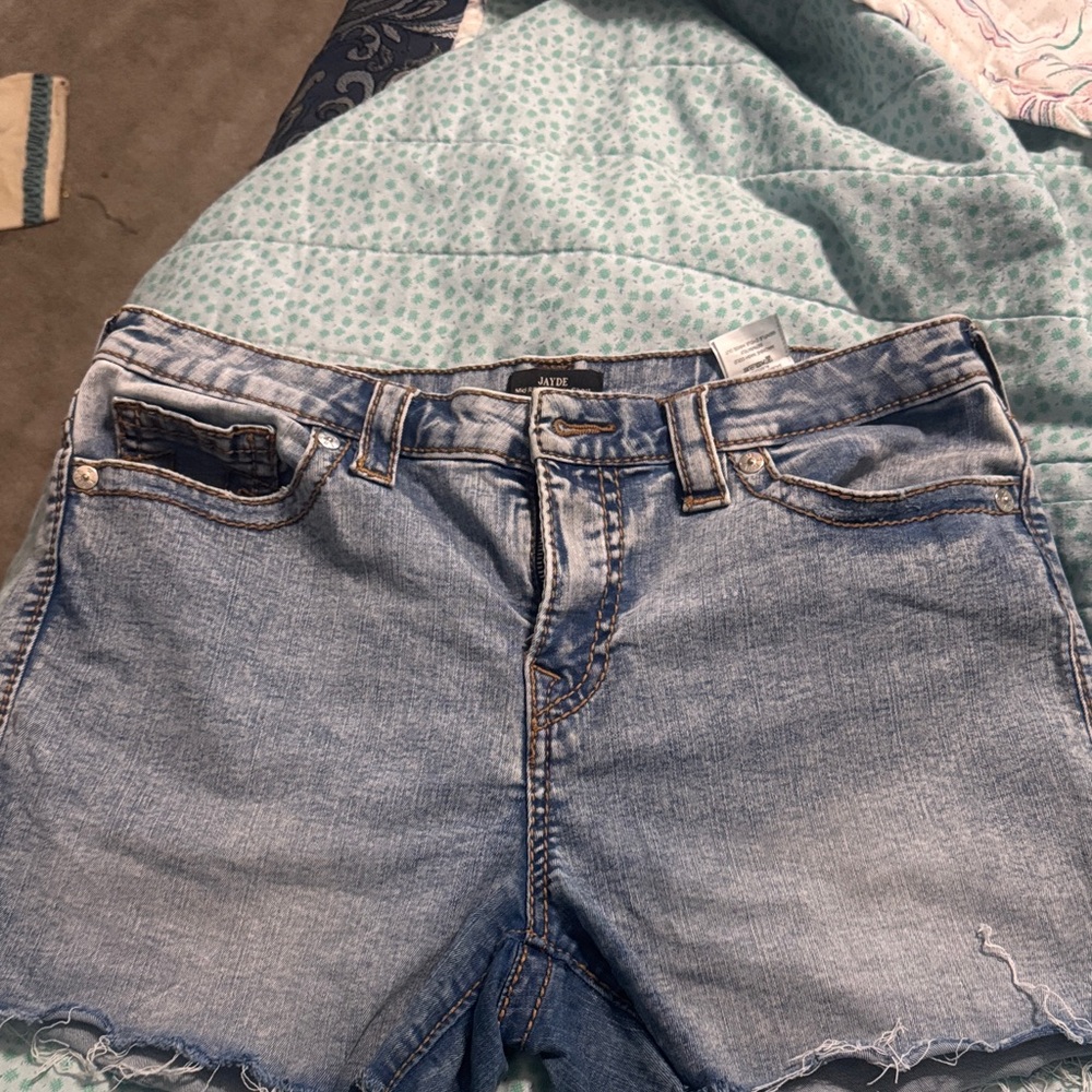 True Religion Light Blue Denim Shorts